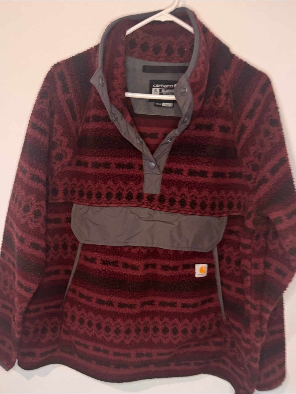 Carhartt Women’s XL Port Geometric Fleece Snap Pullover 104922